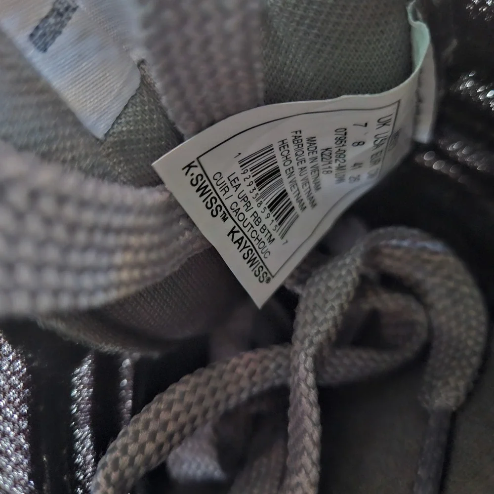 K-Swiss Si-18 Sneakers Mens 8 Gray Grey Tennis Shoes Blokecore Streetwear